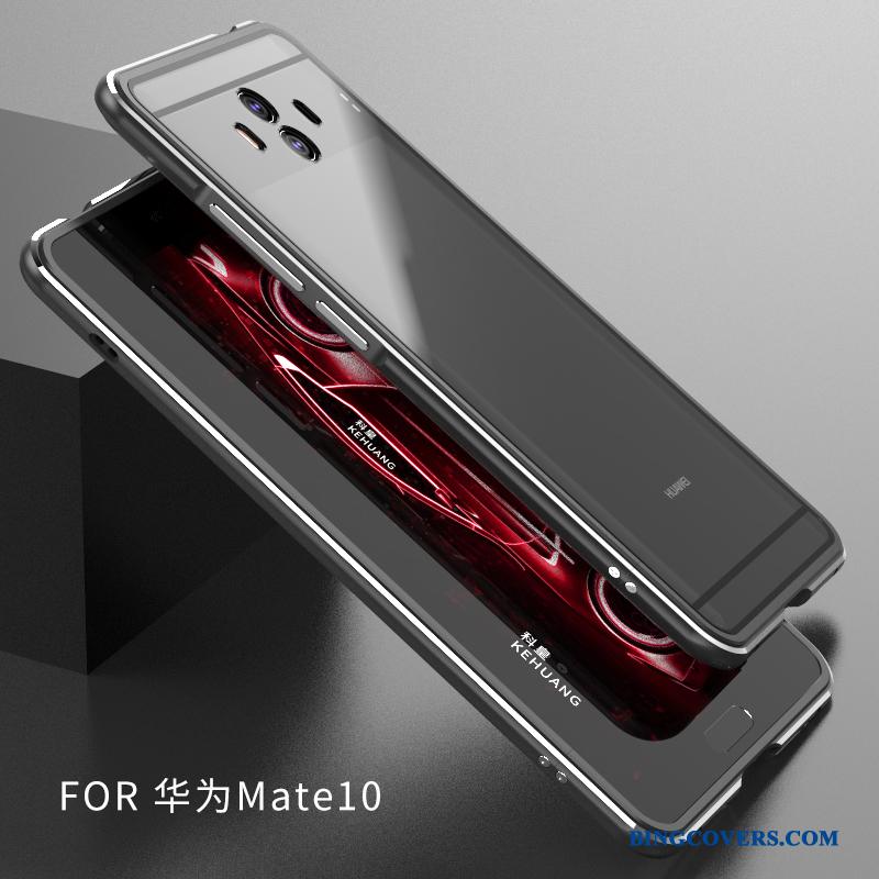 Huawei Mate 10 Metal Cover Ramme Simple Anti-fald Sølv Telefon Etui