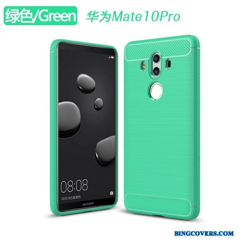 Huawei Mate 10 Pro Alt Inklusive Blød Anti-fald Silikone Etui Grøn Telefon