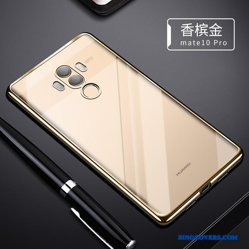 Huawei Mate 10 Pro Beskyttelse Silikone Telefon Etui Guld Gennemsigtig Tynd Blød
