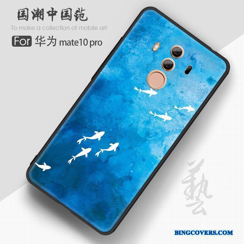 Huawei Mate 10 Pro Blå Hængende Ornamenter Af Personlighed Silikone Kreativ Tilpas Telefon Etui