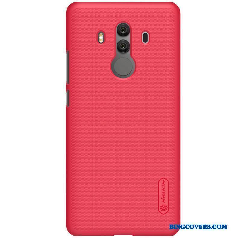 Huawei Mate 10 Pro Cover Rød Guld Telefon Etui Nubuck Beskyttelse