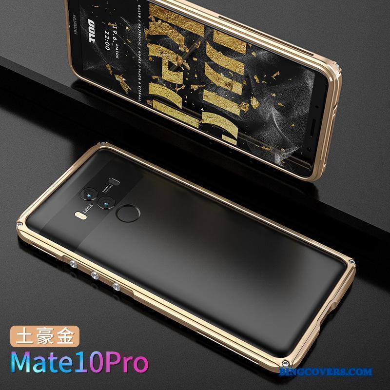 Huawei Mate 10 Pro Ramme Telefon Etui Metal Trendy Af Personlighed Guld Kreativ