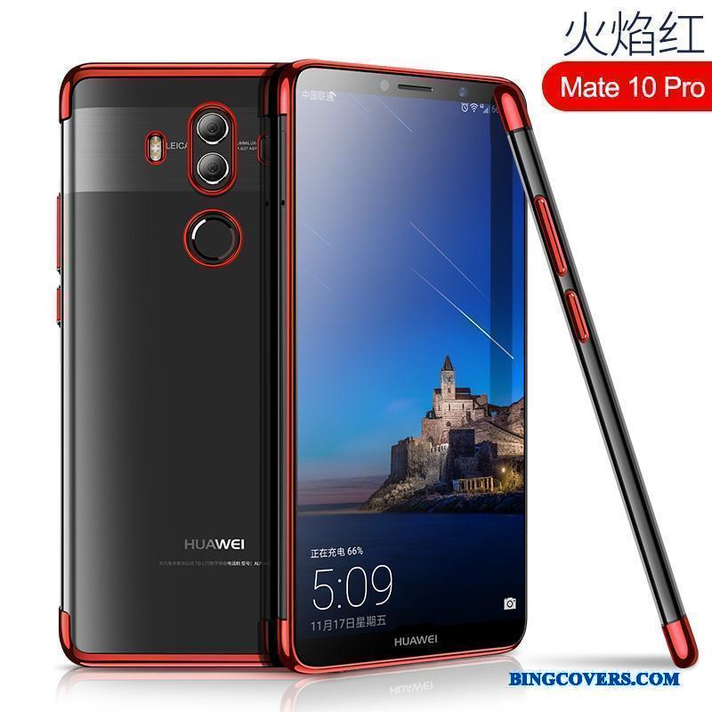 Huawei Mate 10 Pro Telefon Etui Gennemsigtig Silikone Cover Rød Blød Beskyttelse