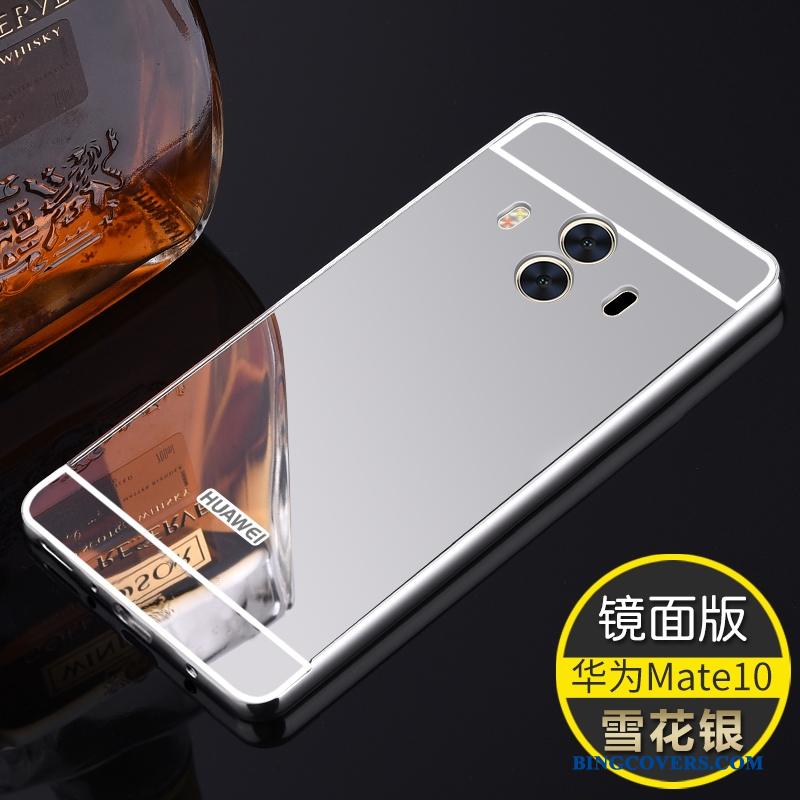 Huawei Mate 10 Spejl Cover Anti-fald Trend Metal Telefon Etui Ramme