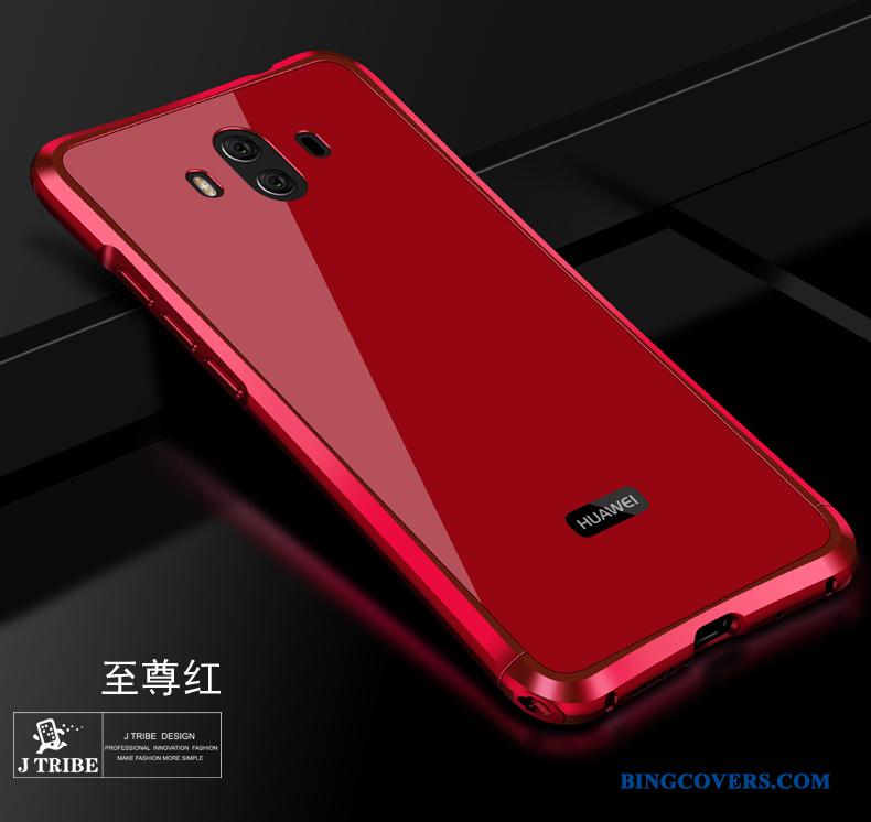 Huawei Mate 10 Telefon Etui Anti-fald Beskyttelse Rød Cover Bagdæksel Ramme