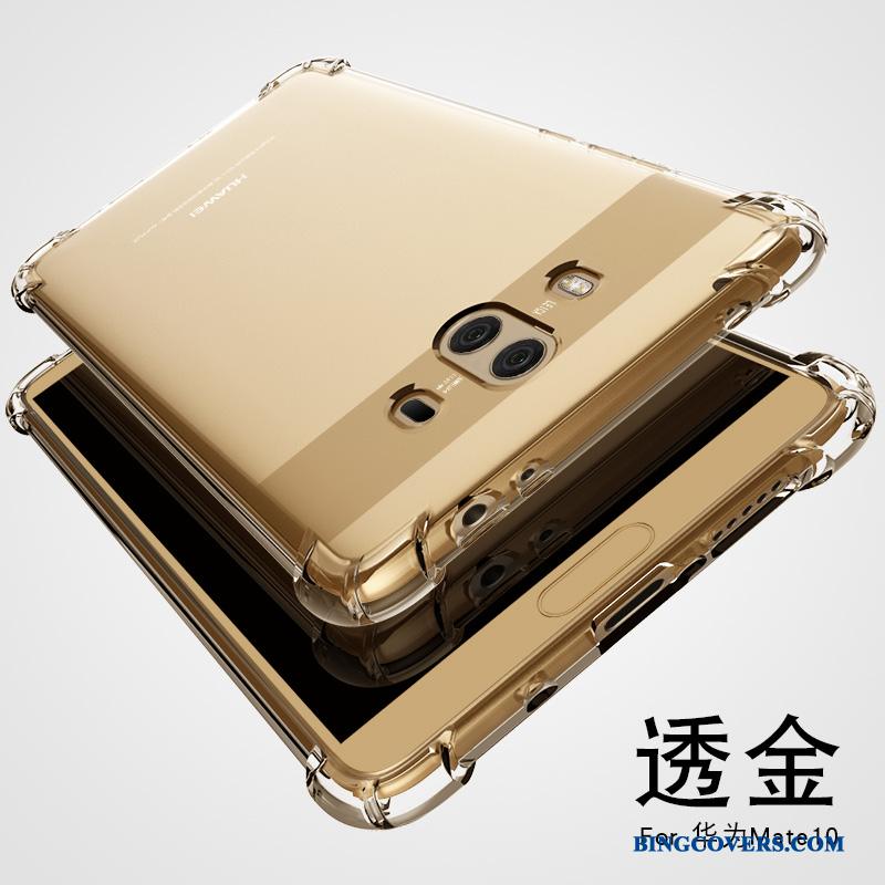 Huawei Mate 10 Telefon Etui Anti-fald Cover Guld Alt Inklusive Silikone Beskyttelse