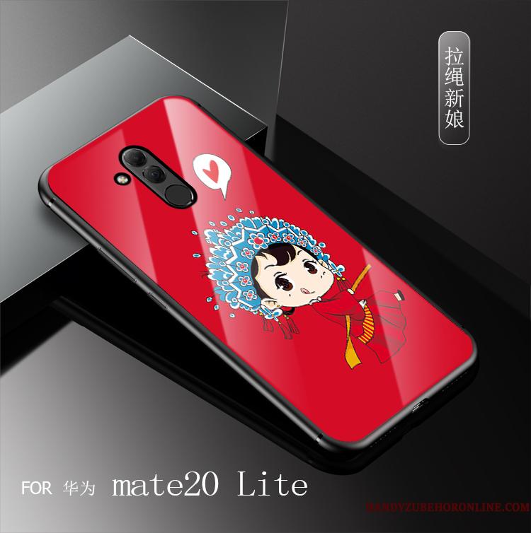 Huawei Mate 20 Lite Hård Telefon Etui Spejl Joyous Beskyttelse Kinesisk Stil Hængende Ornamenter