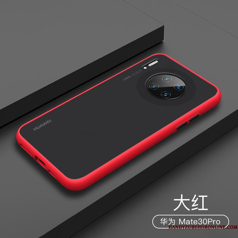 Huawei Mate 30 Pro Kreativ Rød Etui Nubuck Gennemsigtig Af Personlighed Telefon