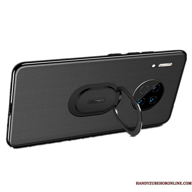 Huawei Mate 30 Pro Magnetisk Anti-fald Telefon Etui Sort Support Bil Kreativ