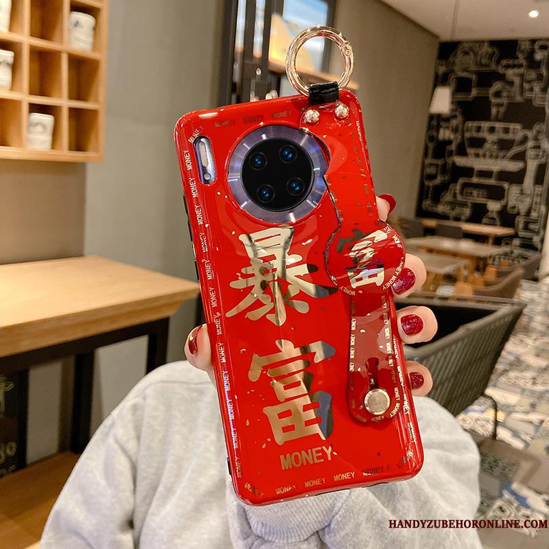Huawei Mate 30 Pro Telefon Etui Beskyttelse Silikone Alt Inklusive Cover Rød Simple