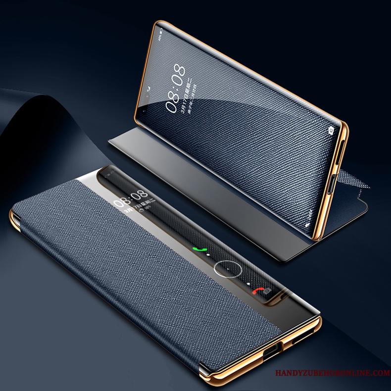 Huawei Mate 40 Etui Anti-fald Alt Inklusive Support Beskyttelse Folio Mørkeblå Lædertaske