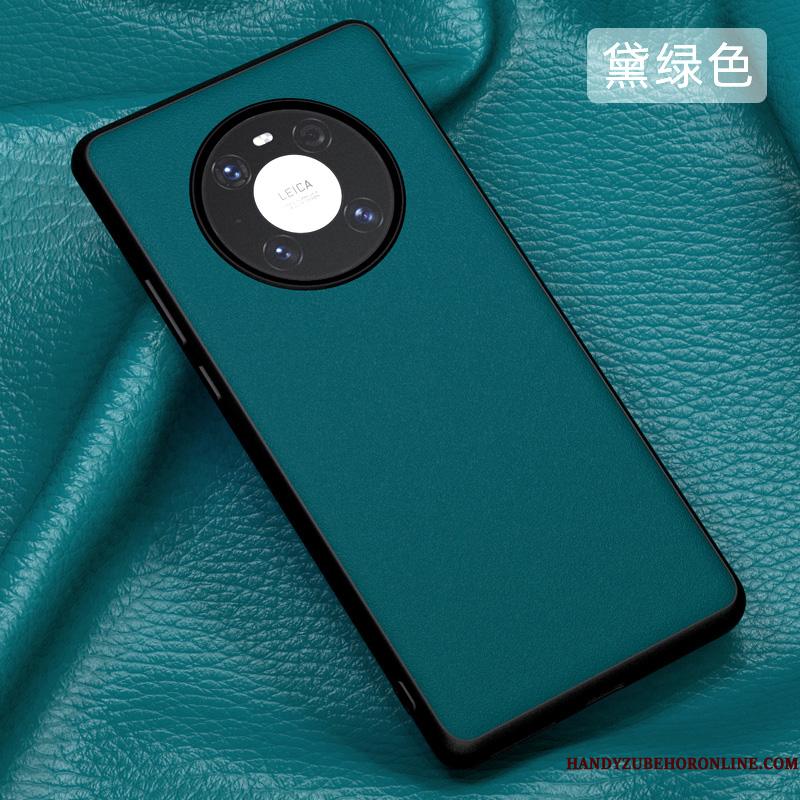 Huawei Mate 40 Fiber Tynd Cover Telefon Etui Høj Kvalitet Læder Anti-fald