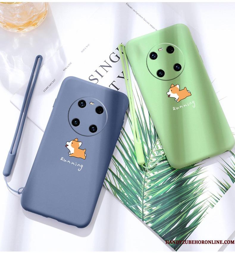 Huawei Mate 40 Pro Mode Silikone Af Personlighed Smuk Kreativ Telefon Etui Blå
