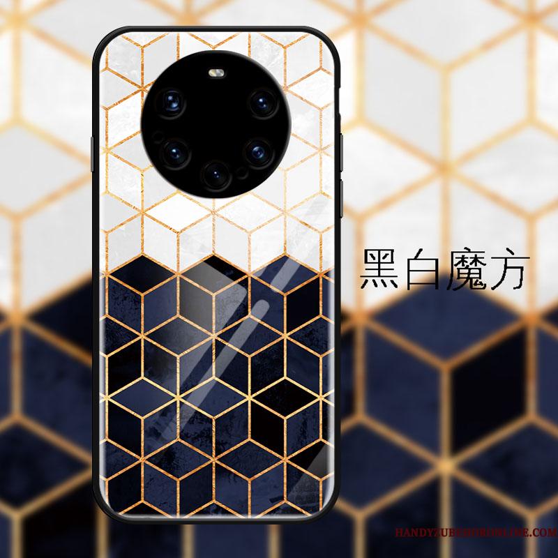 Huawei Mate 40 Rs Etui Gradient Glas Sort Beskyttelse Kreativ Mode