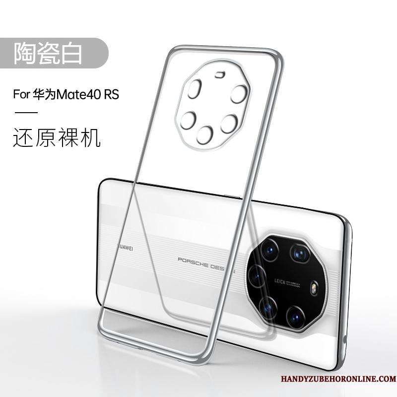 Huawei Mate 40 Rs Hvid Kreativ Etui Let Tynd Silikone Beskyttelse Blød
