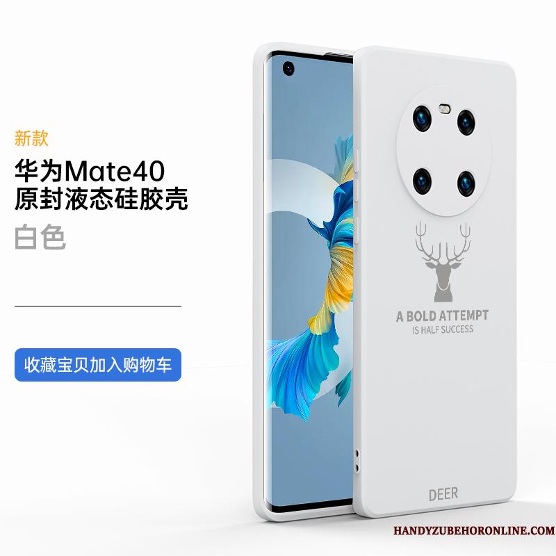 Huawei Mate 40 Silikone Ny Telefon Etui Anti-fald Alt Inklusive Cover Hvid