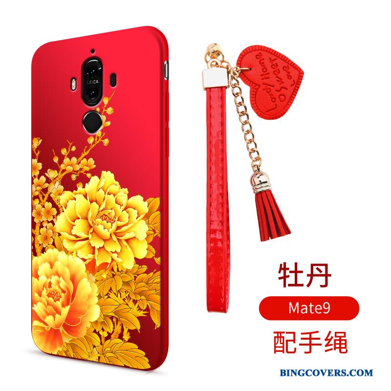 Huawei Mate 9 Blød Beskyttelse Rød Silikone Etui Telefon Cover