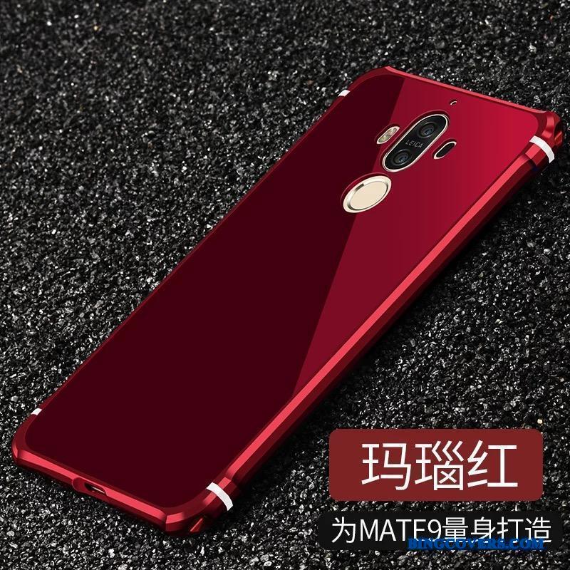 Huawei Mate 9 Metal Cover Beskyttelse Telefon Etui Rød