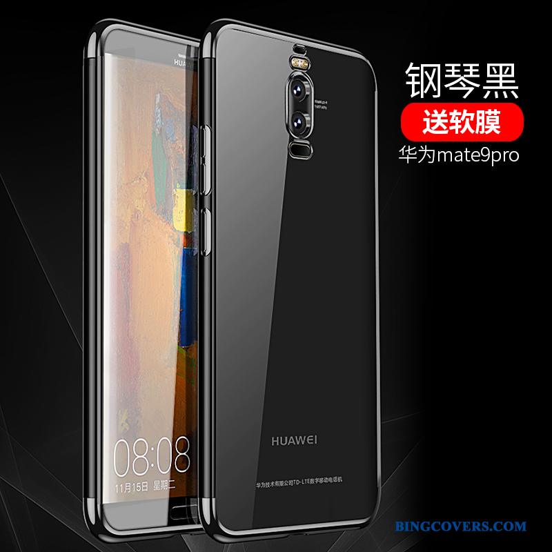 Huawei Mate 9 Pro Tynd Telefon Etui Anti-fald Blød Alt Inklusive Sort Silikone