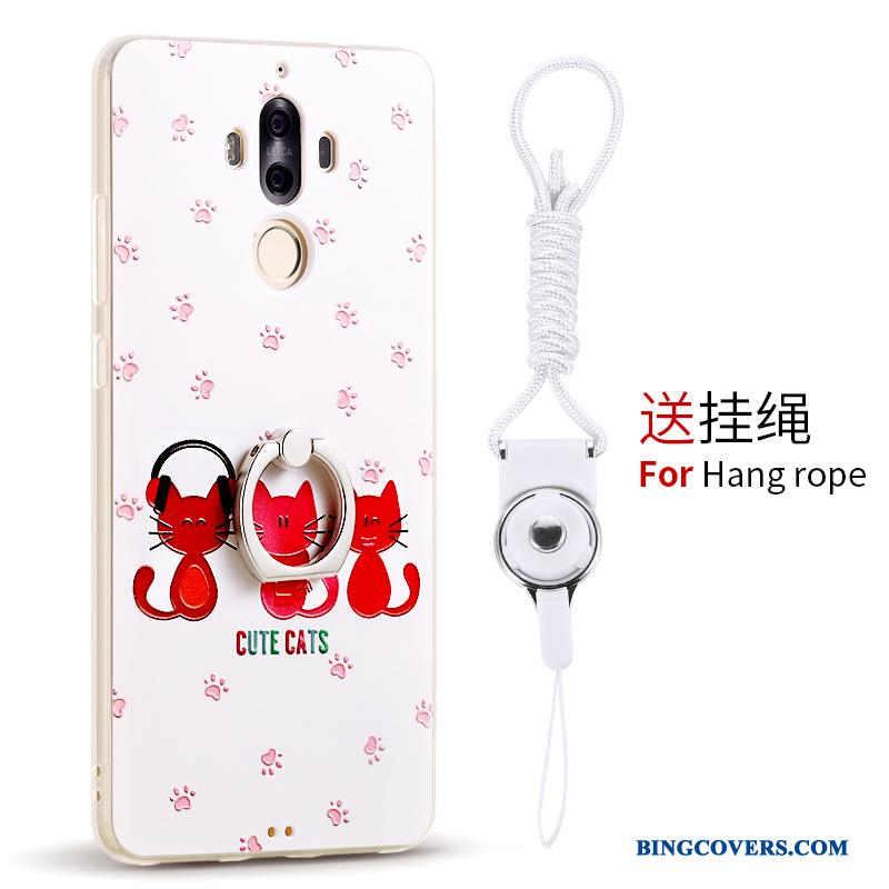 Huawei Mate 9 Telefon Etui Beskyttelse Cover Anti-fald Silikone Hængende Ornamenter Rød