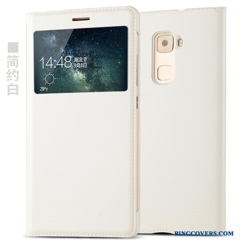 Huawei Mate S Telefon Etui Clamshell Beskyttelse Lædertaske Cover Hvid