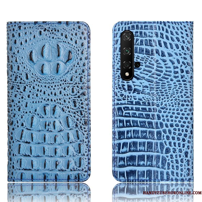 Huawei Nova 5t Alt Inklusive Blå Beskyttelse Cover Lædertaske Telefon Etui