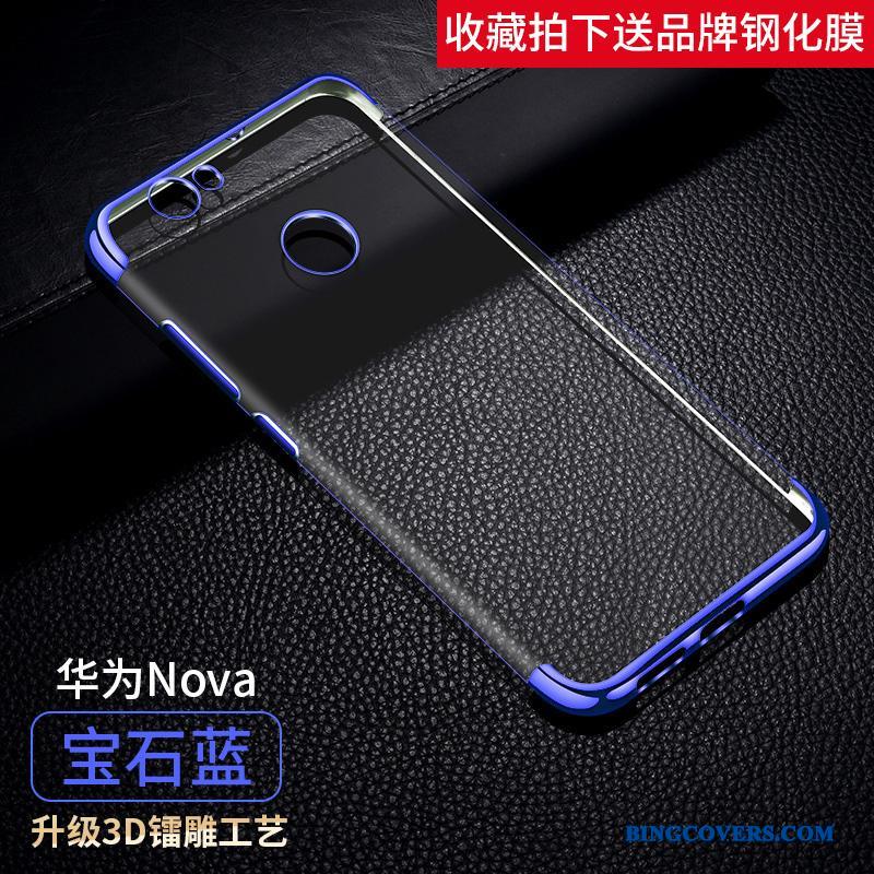 Huawei Nova Ungdom Silikone Cover Beskyttelse Blå Telefon Etui Blød