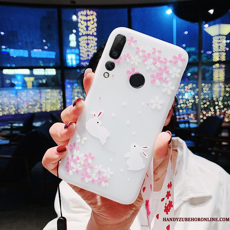 Huawei P Smart+ 2019 Anti-fald Blød Cover Trend Hængende Ornamenter Telefon Etui Cherry