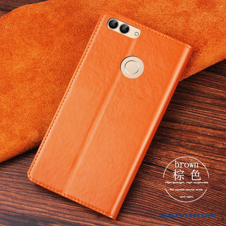 Huawei P Smart Clamshell Cover Beskyttelse Telefon Etui Anti-fald Lædertaske