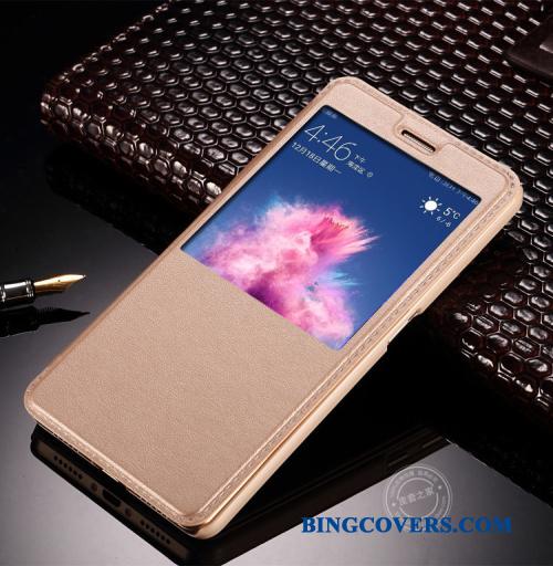 Huawei P Smart Etui Lædertaske Clamshell Beskyttelse Cover Guld Anti-fald Mobiltelefon