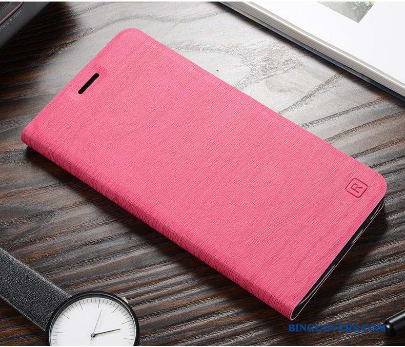 Huawei P Smart Rød Telefon Etui Folio Beskyttelse Lædertaske