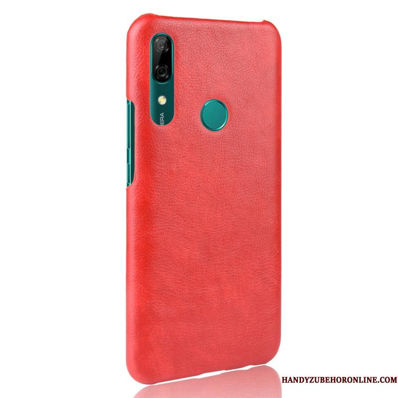 Huawei P Smart Z Etui Rød Mobiltelefon Telefon Vintage Litchi Læder