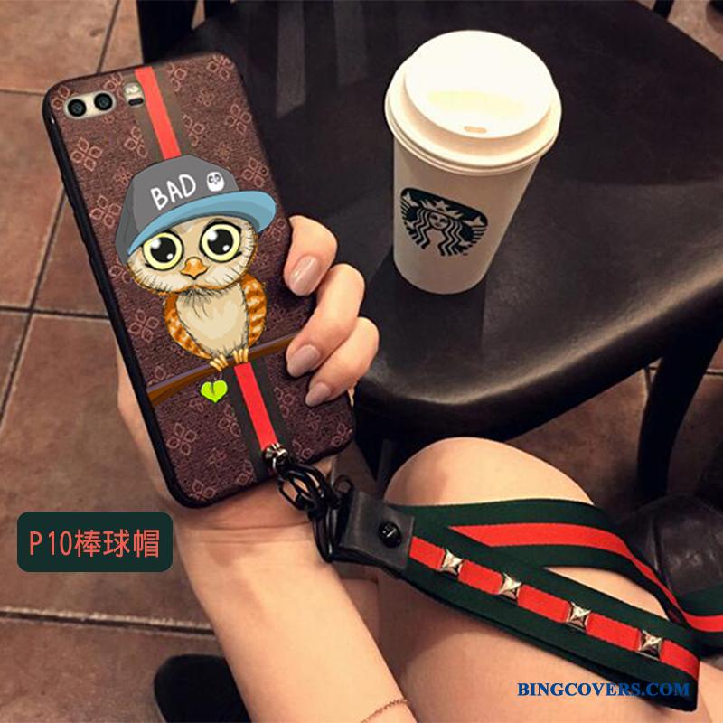 Huawei P10 Beskyttelse Hængende Ornamenter Cover Alt Inklusive Telefon Etui Anti-fald Silikone
