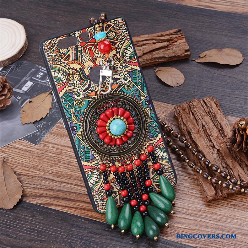 Huawei P10 Blød Etnisk Vind Telefon Etui Af Personlighed Vintage Hængende Ornamenter