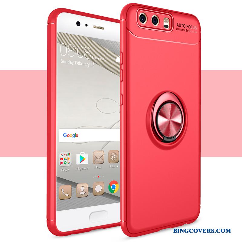 Huawei P10 Plus Anti-fald Telefon Etui Nubuck Silikone Rød Blød Cover