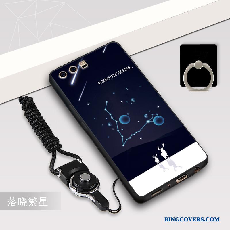 Huawei P10 Plus Etui Anti-fald Silikone Cover Blå Af Personlighed Blød Beskyttelse