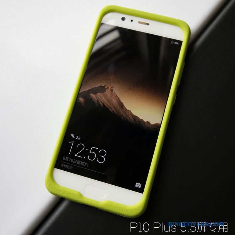Huawei P10 Plus Etui Grøn Læder Blød Telefon Anti-fald Mønster