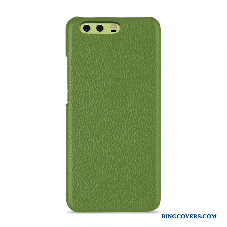 Huawei P10 Plus Grøn Telefon Etui Beskyttelse Cover Mobiltelefon Ægte Læder Anti-fald