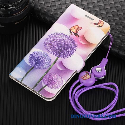 Huawei P10 Plus Lædertaske Smuk Clamshell Telefon Etui Beskyttelse Cover Lilla