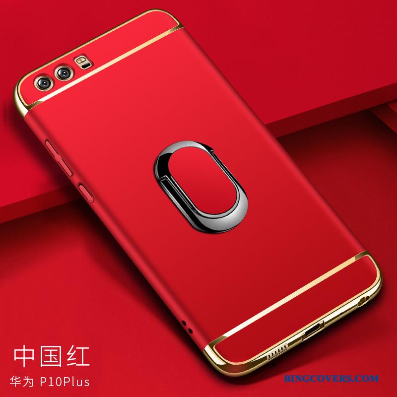 Huawei P10 Plus Telefon Etui Anti-fald Hård Beskyttelse Support Magnetisk Rød