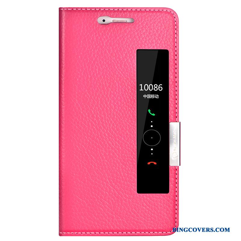 Huawei P10 Plus Telefon Etui Beskyttelse Lædertaske Folio Cover Rød