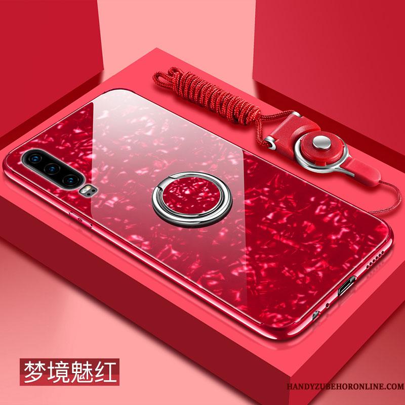 Huawei P30 Alt Inklusive Cover Blød Telefon Etui Rød Net Red Anti-fald