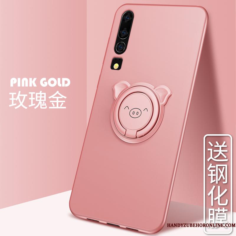 Huawei P30 Alt Inklusive Cover Trend Nubuck Telefon Etui Bil Anti-fald