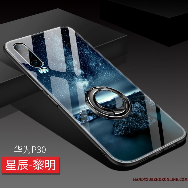 Huawei P30 Etui Anti-fald Alt Inklusive Beskyttelse Kreativ Silikone Magnetisk Ring