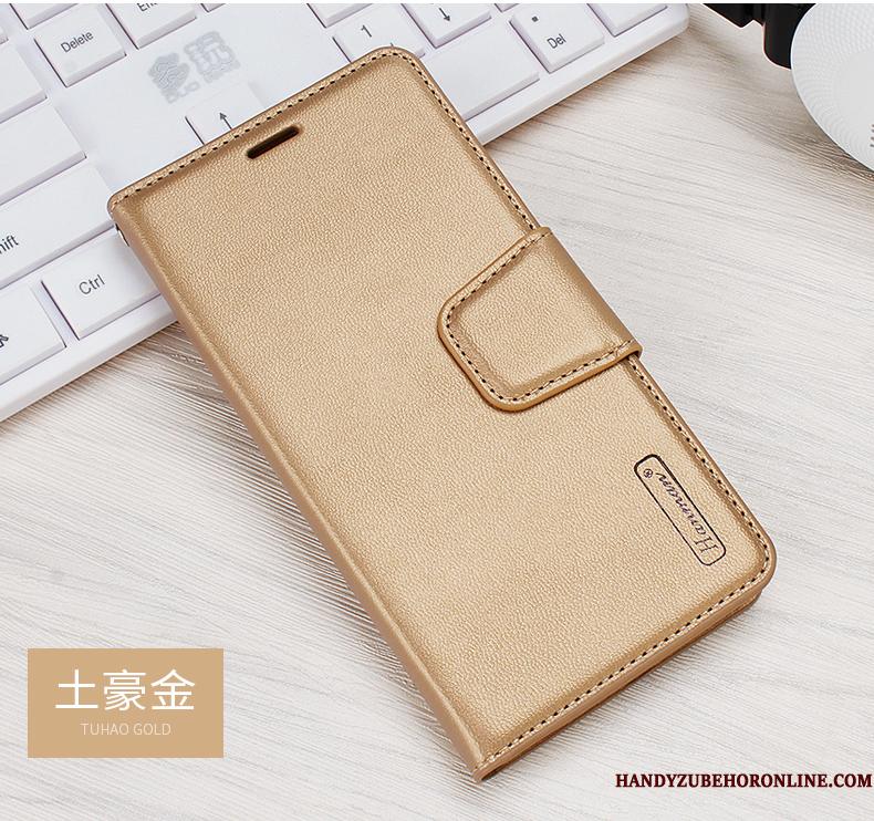 Huawei P30 Etui Mønster Lædertaske Telefon Magnetisk Spænde Guld Kort