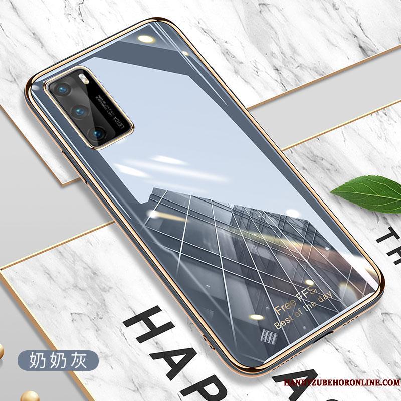 Huawei P40 Cover Silikone Beskyttelse Grå Trend Simple Telefon Etui