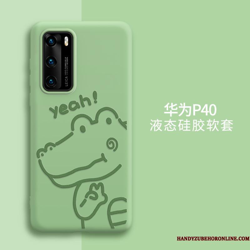 Huawei P40 Etui Cartoon Alt Inklusive Tynd Silikone Kreativ Linje Beskyttelse
