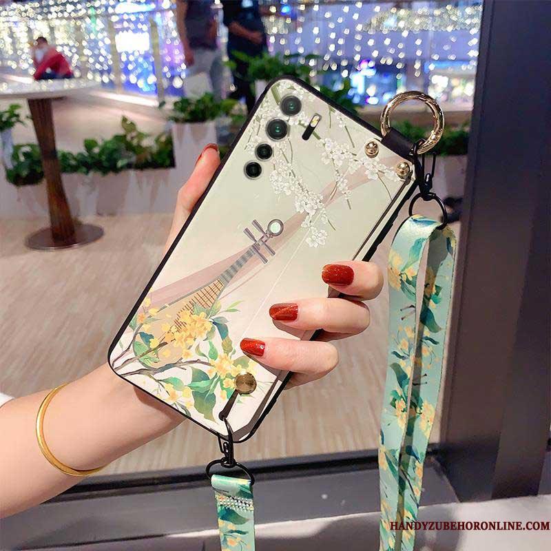 Huawei P40 Lite 5g Vind Af Personlighed Telefon Etui Nubuck Support Silikone Beskyttelse