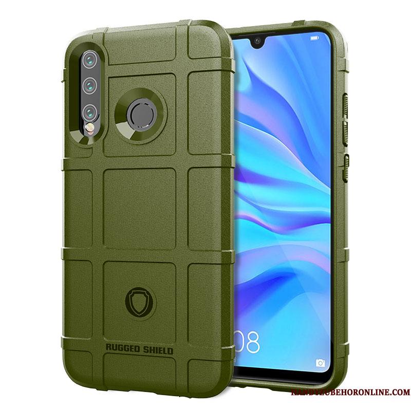 Huawei P40 Lite E Telefon Etui Cover Silikone Tre Forsvar Grøn Nubuck