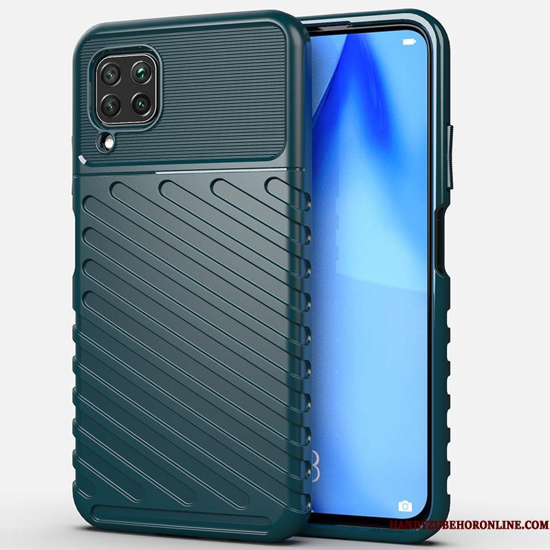 Huawei P40 Lite Etui Silikone Grøn Beskyttelse Bagdæksel Cover Mobiltelefon Anti-fald